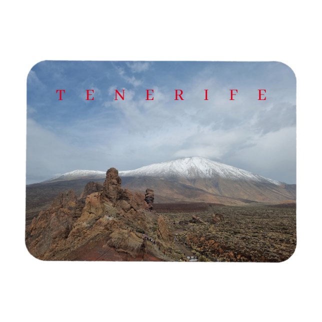 Íman Tenerife Monte Teide com imã de geladeira de vista (Horizontal)