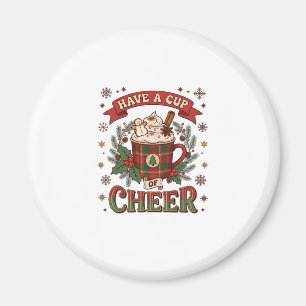Íman Tenha Copo Alegria Natal Xadrez Caneca Cacau Quent