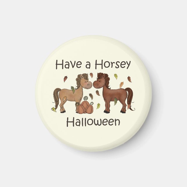 Íman Tenha um Magneta Horsey Halloween (Frente)