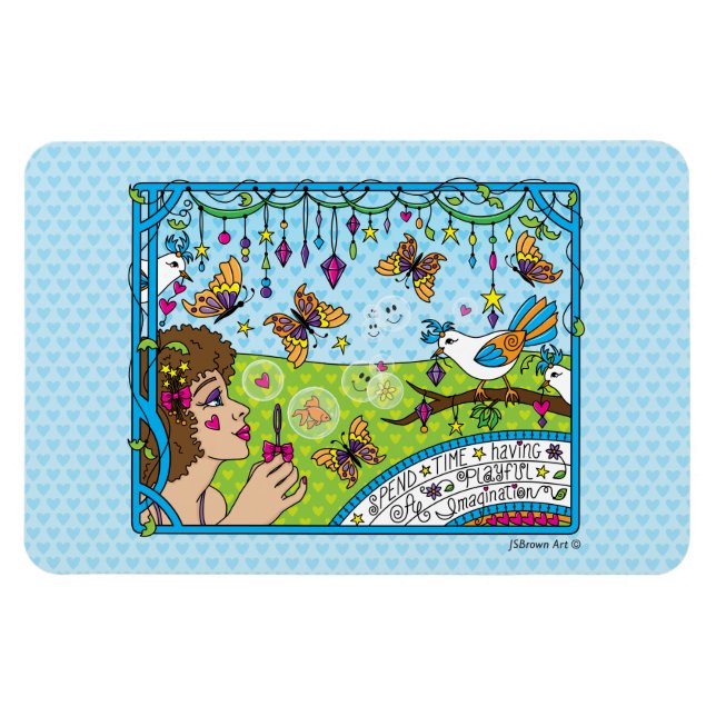 Íman Tenha Uma Imaginação Divertida_Ímã Flexível 15x10c (Horizontal)