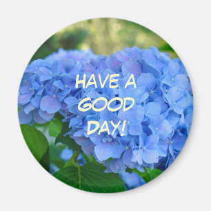 Íman Tenham um bom dia! Magnet Blue Hydrangea Flowers