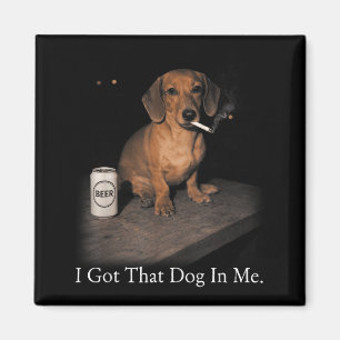 Íman Tenho esse cachorro em dachshund engraçado fumando