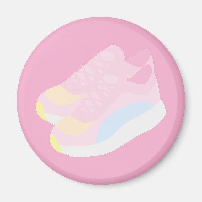 Íman Tênis Cor-de-Rosa para Corrida (Frente)