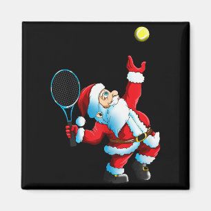 Íman Ténis de Natal do Papai Noel Jogo Raquete de Ténis