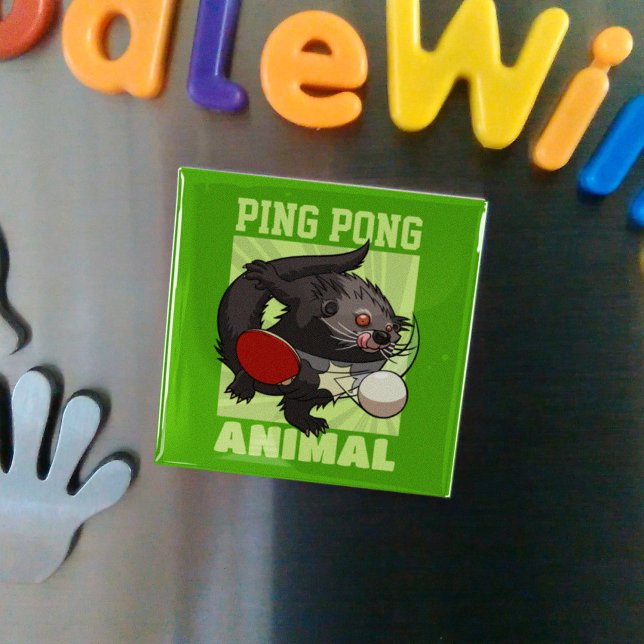 Íman Tênis Funny Ping Pong Binturong Bearcat (Criador carregado)