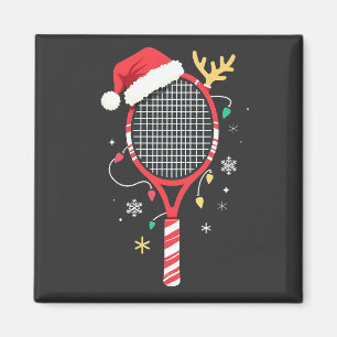 Íman Tênis Paddle com Papai Noel e Luzes de Natal