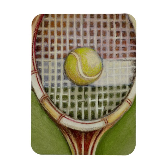 Íman Tênis Racket com Ball Lay na Corte (Vertical)