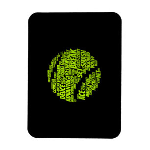 Íman Tênis - Termos do Tênis Player Reproduzindo a esfe