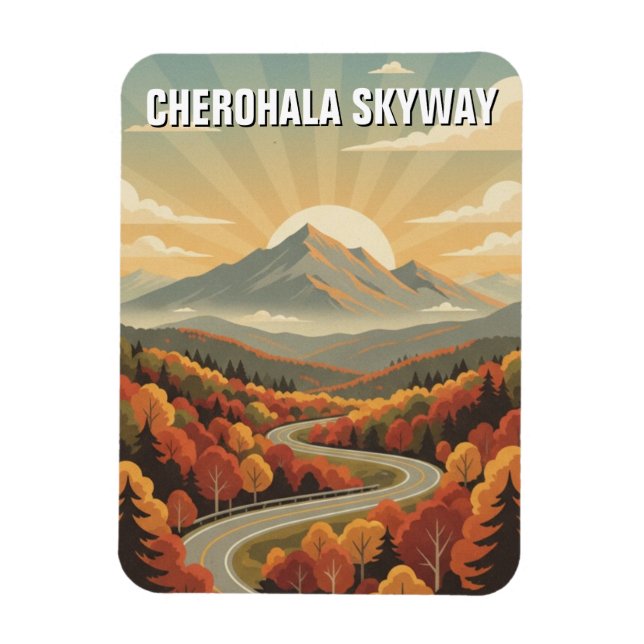 Íman Tennessee Cherohala Skyway Souvenir (Vertical)