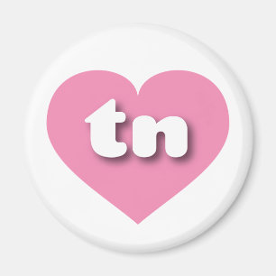 Íman Tennessee - Coração rosa - Eu amo tn