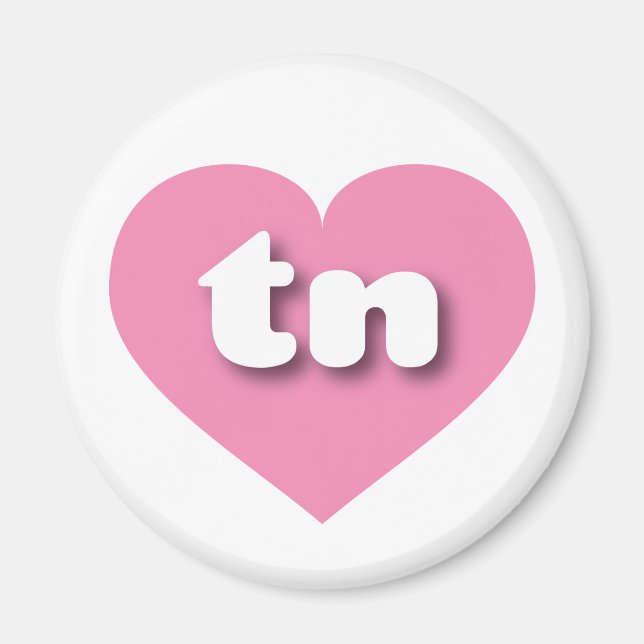 Íman Tennessee - Coração rosa - Eu amo tn (Frente)