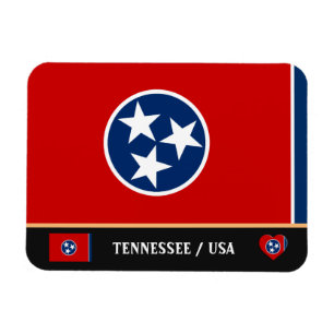 Íman Tennessee Flag & Tennessee State /viagem America