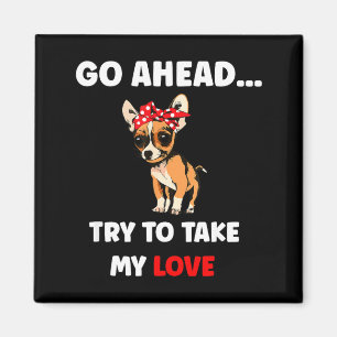 Íman Tente levar amor cachorrinho engraçado dia dos nam