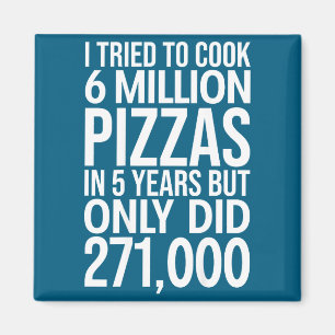 Íman Tentei cozinhar 6 milhões de pizzas em 5 anos, só 