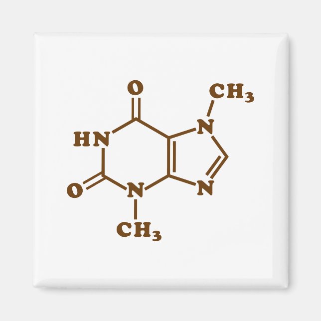 Íman Teobromina - Teobromina - Fórmula Química Molecula (Frente)