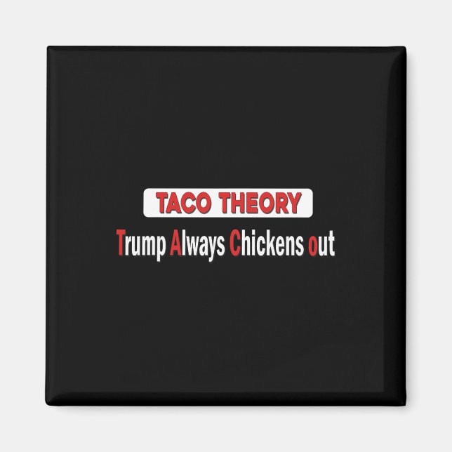 Íman Teoria Engraçada do Taco Sempre Vence Tacos de Fra (Frente)