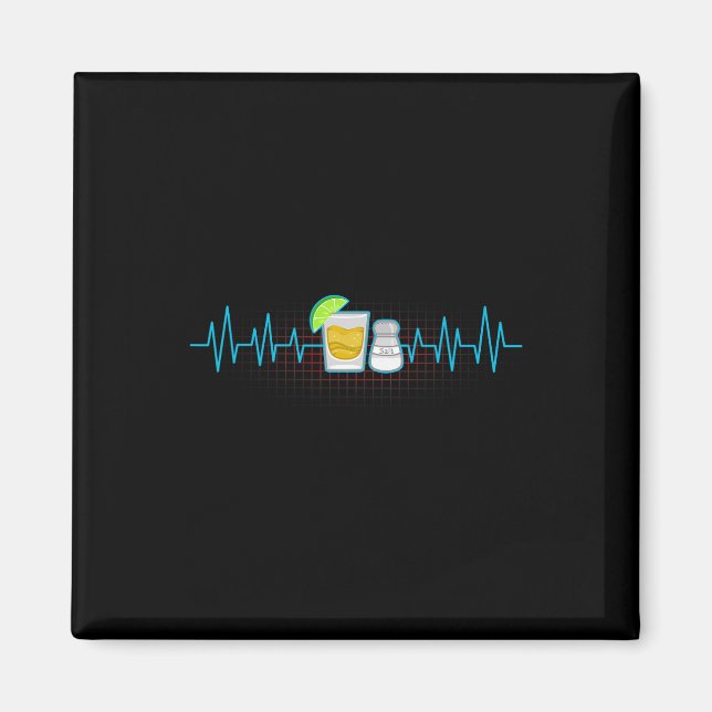 Íman Tequila Limão Salt Heartbeat Cinco de Mayo Fi Engr (Frente)
