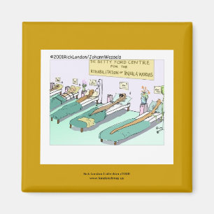 Íman Tequila Worm Rehab Funny Cartoon Novelty Magnet