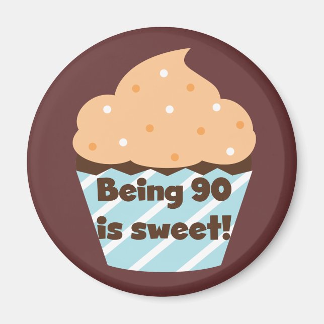 Íman Ter 90 é t-shirts e presentes de aniversário doces (Frente)