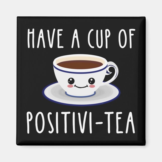 Íman Ter Uma Xícara De Chá Positivi (Frente)