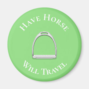 Íman "Ter Viagem de Cavalo" Stirrup Verde limão de Ferr