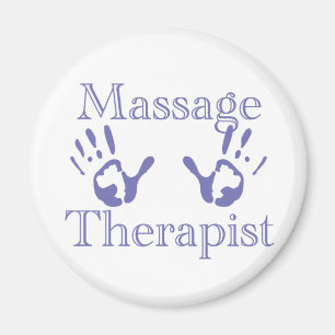 Íman Terapeuta de Massagem: Impressões de Mão Azul