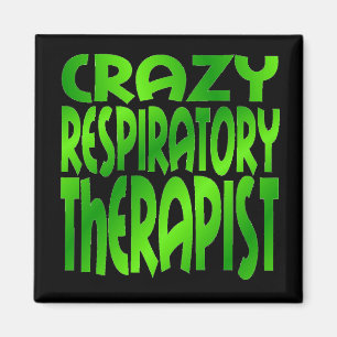 Íman Terapeuta respiratório louco no verde