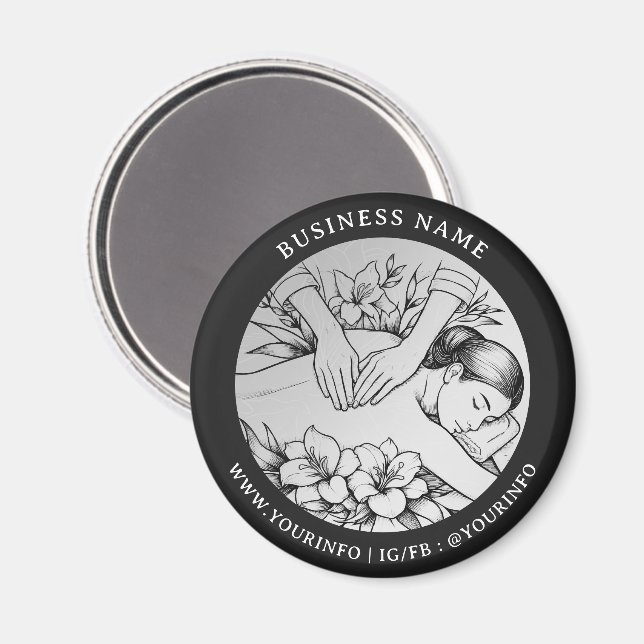 Íman Terapêutica de Massagem Terapia Mãos Energia Spa B (Front/Back)