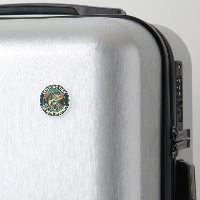 Íman Terapia de Pesca de Rúcula Antiga Insígnia Retro (In Situ (Luggage))