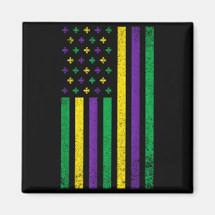 Íman Terça-feira Gorda Bandeira Americana Patriótico Ca