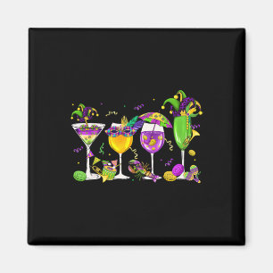 Íman Terça-feira gorda Mardi Gras Wine Gles Bebe Carnav