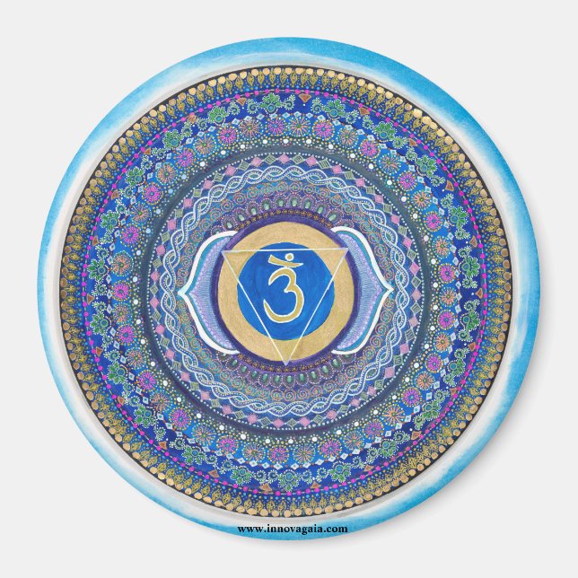 Íman Terceiro Olho Chakra Mandala Magnet (Frente)