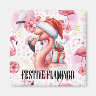 Íman Termo Flamingo Christmas