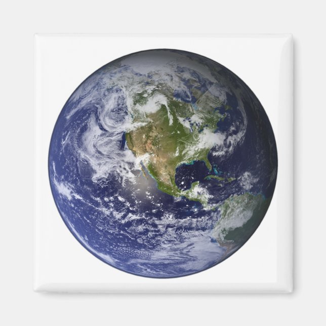 Íman Terra cheio mostrando a América do Norte (Frente)