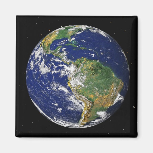 Íman Terra cheio mostrando a América do Sul 2 (Frente)