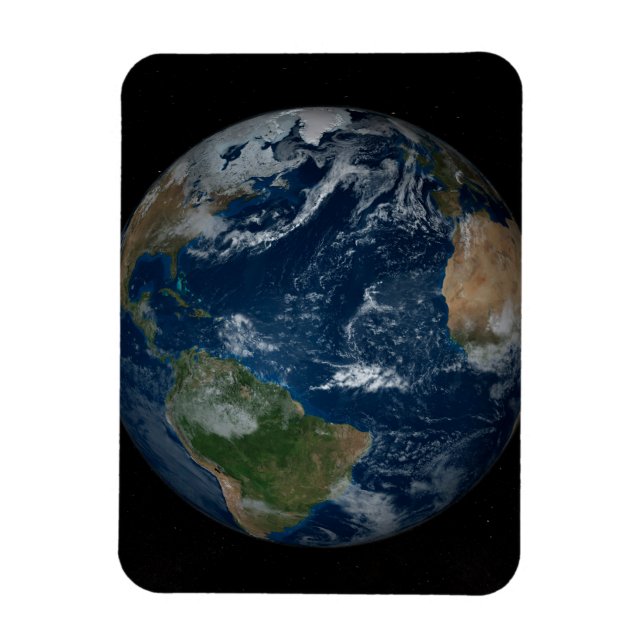 Íman Terra Com Nuvens E Gelo Marinho (Vertical)