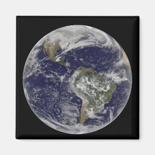 Íman Terra completa que mostra America do Norte e Amer