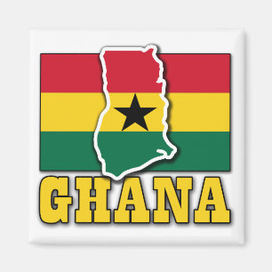 Íman Terra da bandeira de Ghana