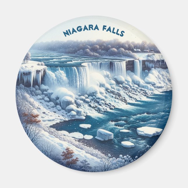Íman Terra das Maravilhas do inverno em Niagara (Frente)