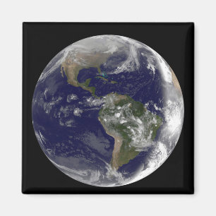 Íman Terra de cheio mostrando a América do Norte e o Su