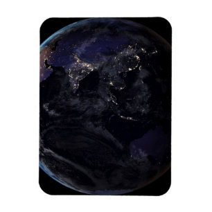 Íman Terra De cheio Mostrando As Luzes Da Cidade Da Ási