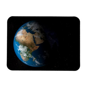 Íman Terra De cheio Mostrando Nuvens Simuladas Sobre A