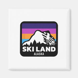 Íman Terra de Esqui Fairbanks Alasca Esquiando Snowboar