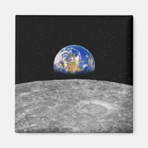 Íman Terra do planeta que aumenta sobre a lua