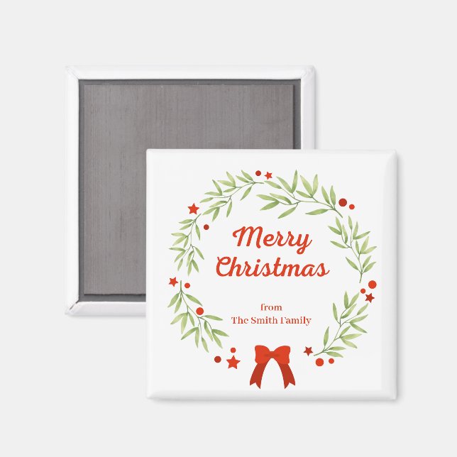 Íman Terra e estrelas de Natal elegantes (Front/Back)