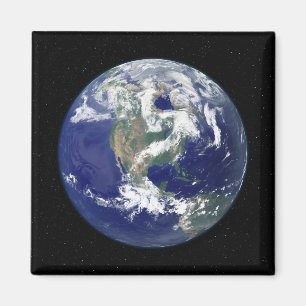 Íman Terra inteiramente iluminada centrada em America