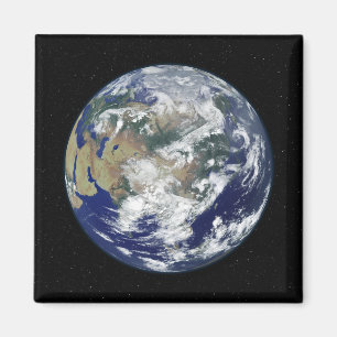 Íman Terra inteiramente iluminada centrada em Ásia