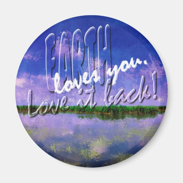 Íman Terra Nosso Céu Azul de Verão Doméstico e Água (Frente)