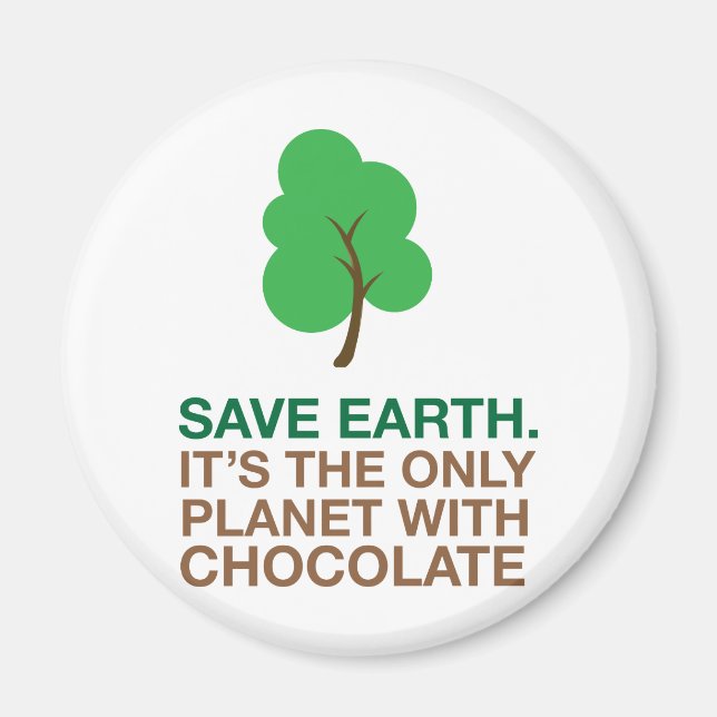 Íman Terra, o único planeta com chocolate (Frente)