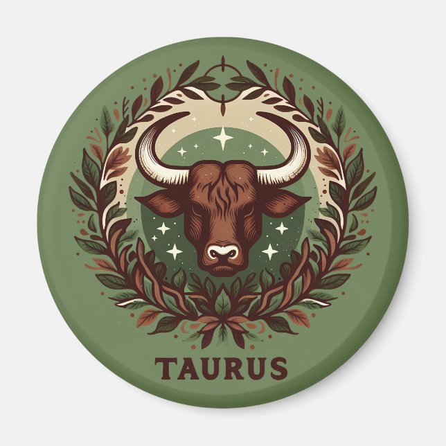 Íman Terra, Sensual Taurus Zodiac - Sinal de Arte Desig (Frente)